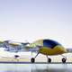 Cora, an electric-powered flying taxi designed and built by the Kitty Hawk company of Mountain View, California, pictured in a company-released promo shot